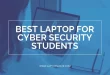 BEST LAPTOP FOR CYBER SECURITY STUDENTS